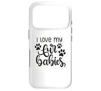 I Love My Fur Babies Cute Paw Print Heart Pet Lover Case for iPhone 17 Pro