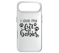 I Love My Fur Babies Cute Paw Print Heart Pet Lover Case for iPhone Air