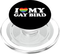 I Love My Gay Bird Funny Pet Queer Animal Parent Dad Mom Fan PopSockets PopGrip for MagSafe