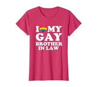 I Love My Gay Brother in Law T-Shirt, Women, Red Heather, Small