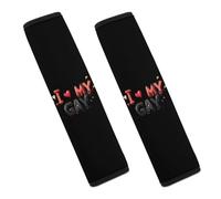 I Love My Gay Car Seat Belt Pads Cover Durable Seatbelt Shoulder Strap Car Accessories 2PCS