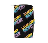 I Love My Gay Cat Long Purses for Women Leather Card Holder Mens Wallet Coin Purse