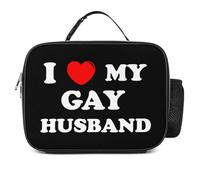 I Love My Gay Husband Lunch Box Insulated for Work Picnic | Reusable Lunch Bag Cooler Lunchbox with Handles for Men Women Outdoor