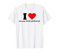 I Love My Gay Little Girlfriend Funny Cute Lesbian LGBT Love T-Shirt