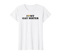 I Love My Gay Sister Value Graphic T-Shirt, Women, White, L