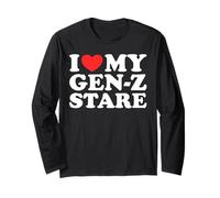 I Love My Gen-Z Stare - Funny Sarcastic Viral Meme Humor Pun Long Sleeve T-Shirt