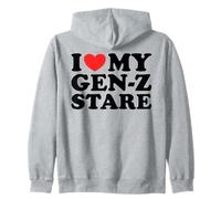 I Love My Gen-Z Stare - Funny Sarcastic Viral Meme Humor Pun Zip Hoodie