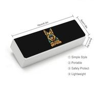 I LOVE MY GERMAN SHEPHERD Funny Glasses Case Hard Shell Eyeglasses Case Protector with Cleaning Cloth for Women Men