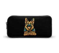 I LOVE MY GERMAN SHEPHERD Funny Pen Case Pencil High Capacity Pouch Stationery Bag Makeup Cosmetic Organizer For Men Women