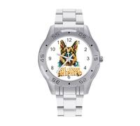 I Love My German Shepherd Men's Business Watch Fashion Stainless Steel Wristwatches Custom Watches for Women