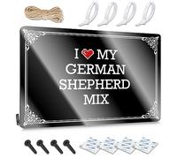 I Love My German Shepherd Mix Funny Wall Art Dorm Door Decorations | Square Nice Decorative Wall Art(20X30CM)