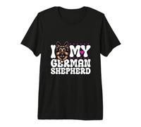I Love My German Shepherd Premium T-Shirt