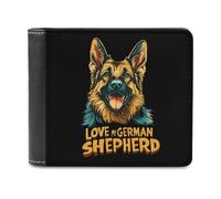 I LOVE MY GERMAN SHEPHERD Printed Wallets Bifold Wallet Change Cash Bag with Multiple Card Slots for Men And Women