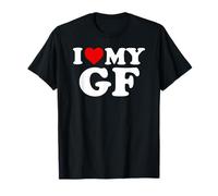 I Love My GF Girlfriend - Red Heart T-Shirt