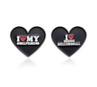 I Love My Gf Pin I Love My Bf Pin I Heart My Gfriend Bfriend Brooch Pins Couple Gifts for Valentines Day Brooches and Pins for Women Christmas Gifts for Bf Gf, Metal, no gemstone