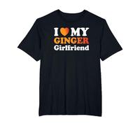 I Love My Ginger Girlfriend T-Shirt, Men's Big and Tall, Black, 6X Tall
