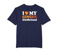 I Love My Ginger Girlfriend T-Shirt, Men's Big and Tall, Navy Blue, 2X Tall