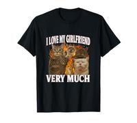 I Love My Girlfriend Very Much Funny Gen Z Cat Brainrot Meme T-Shirt