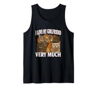 I Love My Girlfriend Very Much Funny Gen Z Cat Brainrot Meme Tank Top