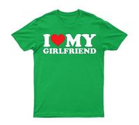 I Love My Girlfriend World's Best Girlfriend Soulmates Forever T-Shirt Men's Unisex Tee Love Top Irish Green L