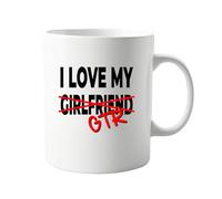 I Love My Girlfriend X GTR 11oz Mug - Funny Gift for Car Enthusiasts, Girlfriend Appreciation Coffee Cup, Durable Ceramic, Perfect for Car Lovers and Couples, Dishwasher and Microwave Safe Nissan