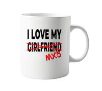 I Love My Girlfriend X MX5 Mug 11oz - Funny Coffee Mug for Car Lovers - Great Gift for Him or Her - Durable Ceramic Cup for Home or Office - Unique, Romantic Boyfriend Gift. Eunos Miata Roadster