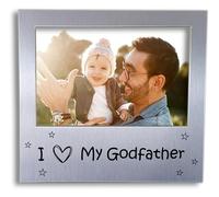I Love My Godfather Photo Frame - Gift For Godfather - God Father Gift Idea - Christening Keepsake Present for God Father Picture - 5 x 3.5 inch - Style 3