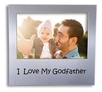 I Love My Godfather Photo Frame - Gift For Godfather - God Father Gift Idea - Christening Keepsake Present for God Father Picture - 5 x 3.5 inch