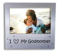 I Love My Godmother Photo Frame - Gift For Godmother - God Mother Gift Idea - Christening Keepsake Present for God Mother Picture - 5 x 3.5 inch - Style 3