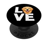 I Love My Golden Retriever Dog Lover Pet Owner PopSockets Adhesive PopGrip