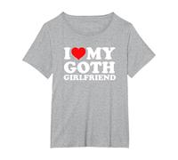 I Love My Goth Girlfriend T-Shirt, Women's Plus, Heather Grey, 4X