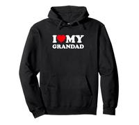 I Love My Grandad Heart Grandpa Family Pullover Hoodie