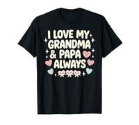 I Love My Grandma & Papa Always - Grandparents Day T-Shirt