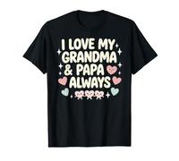 I Love My Grandma & Papa Always - Grandparents Day Value Graphic T-Shirt