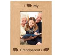 I Love My Grandparents 6x4 Oak Effect Photo Picture Frame Keepsake Gift