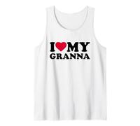 I Love My Granna Heart Grandma Family Tank Top