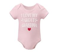 I Love My Great Grandma Baby Clothes Boy Girl Loves Me To Be Grandmas Bodysuits Girls Romper Light Pink-style 12months