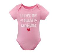 I Love My Great Grandma Baby Clothes Boy Girl Loves Me To Be Grandmas Bodysuits Girls Romper Pink-style 6months