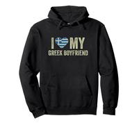 I Love My Greek Boyfriend Greece Flag Funny Girlfriend Pullover Hoodie
