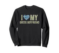 I Love My Greek Boyfriend Greece Flag Funny Girlfriend Sweatshirt