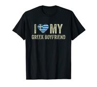 I Love My Greek Boyfriend Greece Flag Funny Girlfriend T-Shirt