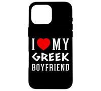 I Love My Greek Boyfriend Red Heart Matching Greece Hellas Case for iPhone 16 Pro Max
