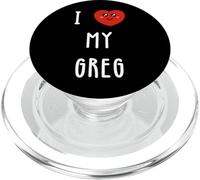 I Love My Greg Name Funny PopSockets PopGrip for MagSafe