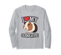 I Love My Guinea Pig Cute Pet Rodent Lover Piggie Wheek Long Sleeve T-Shirt
