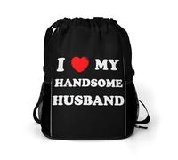I Love My Handsome Husband Gym Bag with Shoe Compartment 30L Backpack
