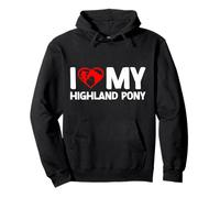 I Love My Highland Pony Horse Horseback Riding Pullover Hoodie