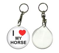 I Love My Horse - 55mm Button Badge Key Ring
