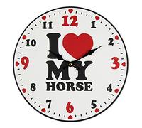 I Love my Horse Bold Bright 30cm Quartz Wall Clock