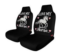I Love My Horse Cute Car Seat Covers 2PCS