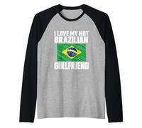 I Love My Hot Brazilian Girlfriend Anniversary Wedding Raglan Baseball Tee